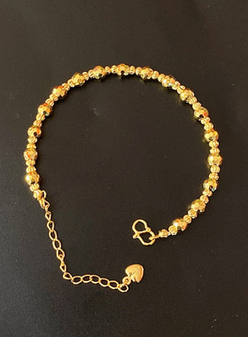 时尚大气女黄铜沙金不掉色手镯