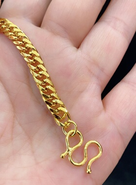 越南沙金款黄铜镀金马鞭链