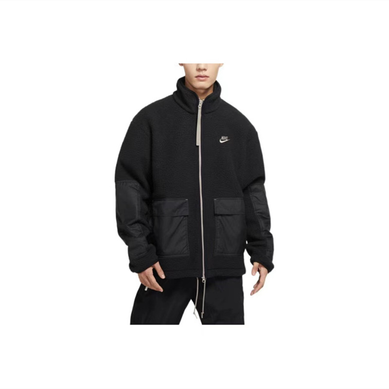 正品NIKE耐克外套男子新款刺绣LOGO羊羔绒立领运动休闲夹克DV8183,淘宝优惠券,粉丝福利购,淘宝优惠卷