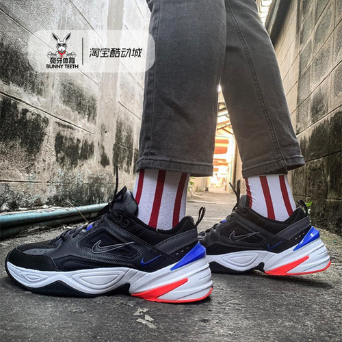 Nike M2K Tekno 白橙白粉红黑走秀款 老爹鞋 耐克m2k AO3108-101 - 图2