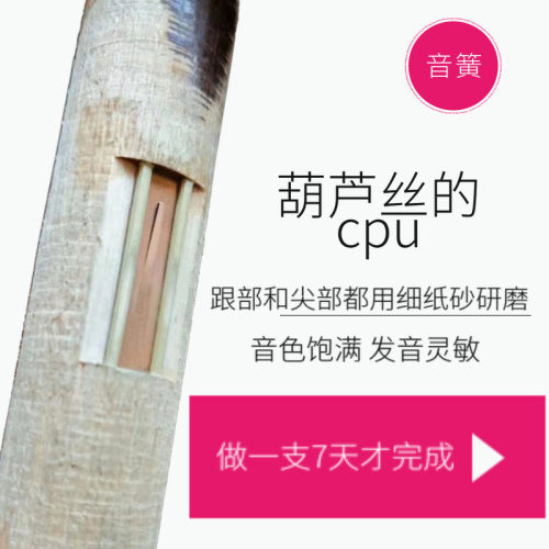 云南云韵演奏专业考级F调降B GC调组合精品黑檀双管巴乌 - 图2