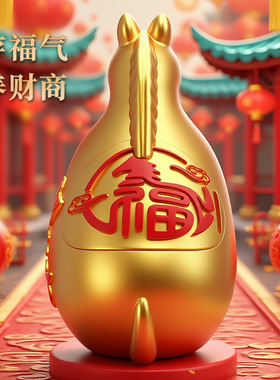 马年存钱罐只进不出搪胶生肖马到成功创意储蓄罐家居摆件礼品