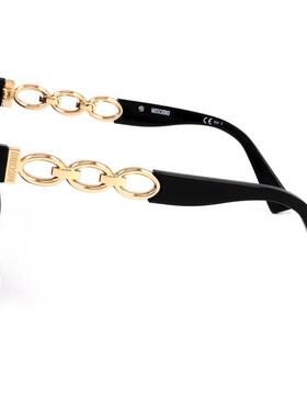 代购moschino莫斯奇诺女士太阳镜防紫外线灰镜片非偏光遮光黑色