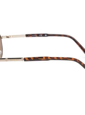 代购GUESS男士太阳镜防紫外线UV防护清晰视野轻便佩戴金属框金色