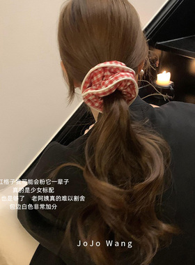 少女研究所~红格子包边发圈头饰