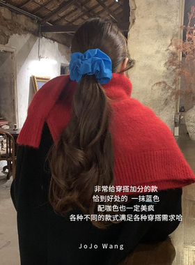 好看一抹蓝~气质发圈女扎头发