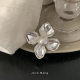 Big flower ring ~ Metal presence open ring ring fashionable minimalist fashion high-end simple Korean