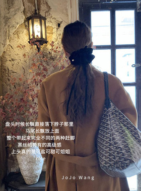 JOJOWANG丝绒芭蕾风蝴蝶结发圈