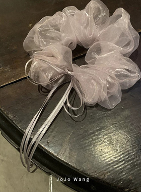 雾紫芭蕾~欧根纱气质发圈女发饰