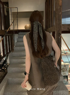 姐姐美美滴~气质飘带法式发圈女