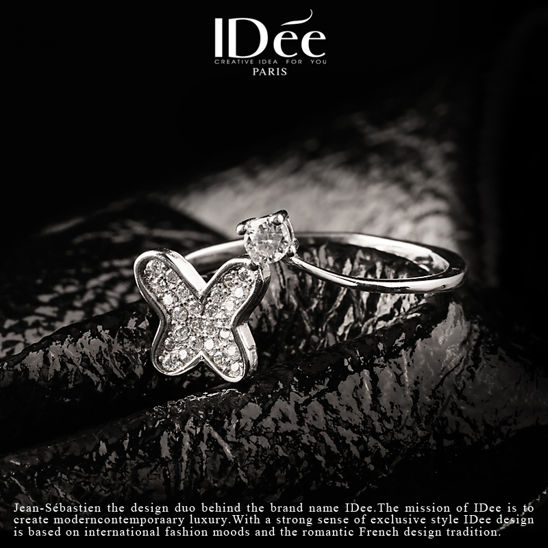 法国idee四叶草蝴蝶女高级感戒指 idee戒指/指环