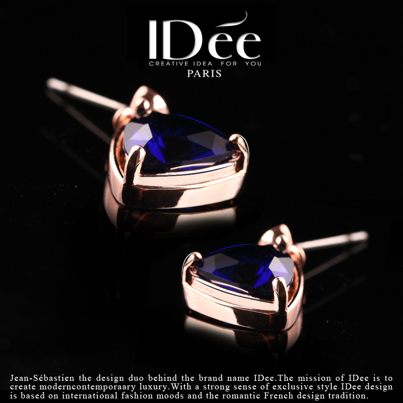 法国idee宝石春夏流苏气质个性耳钉 idee耳钉