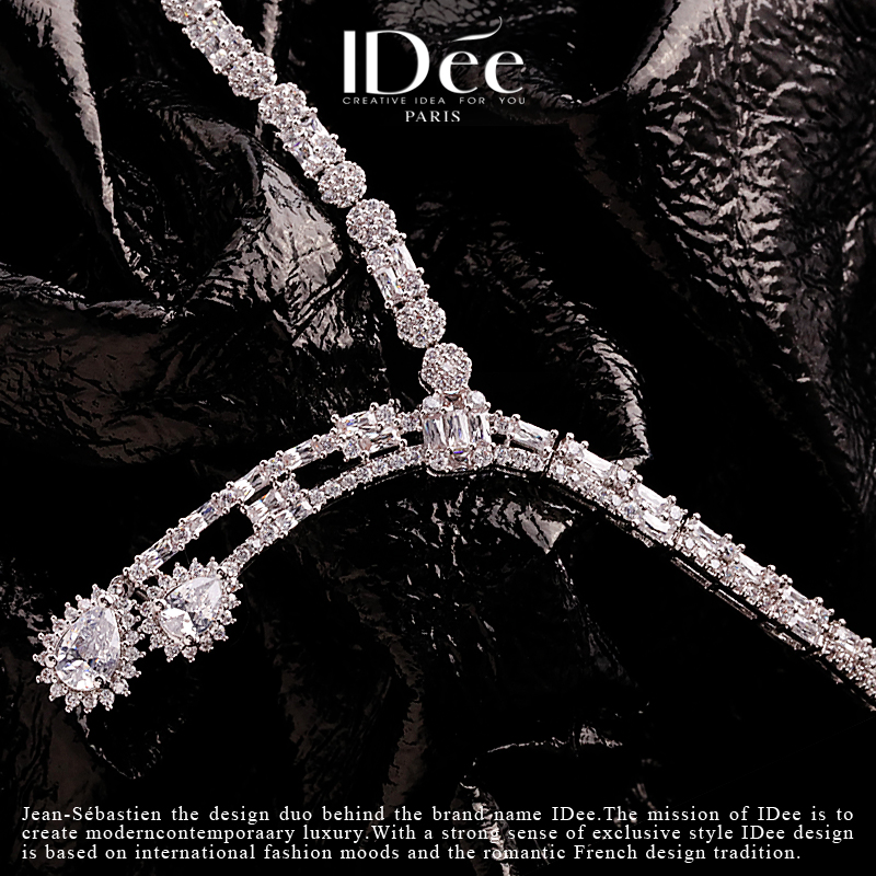 法国idee倾慕女潮时尚宴会婚礼吊坠 idee项坠/吊坠