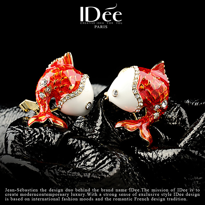 法国idee鱼女气质夸张个性潮牌耳钉 idee耳钉