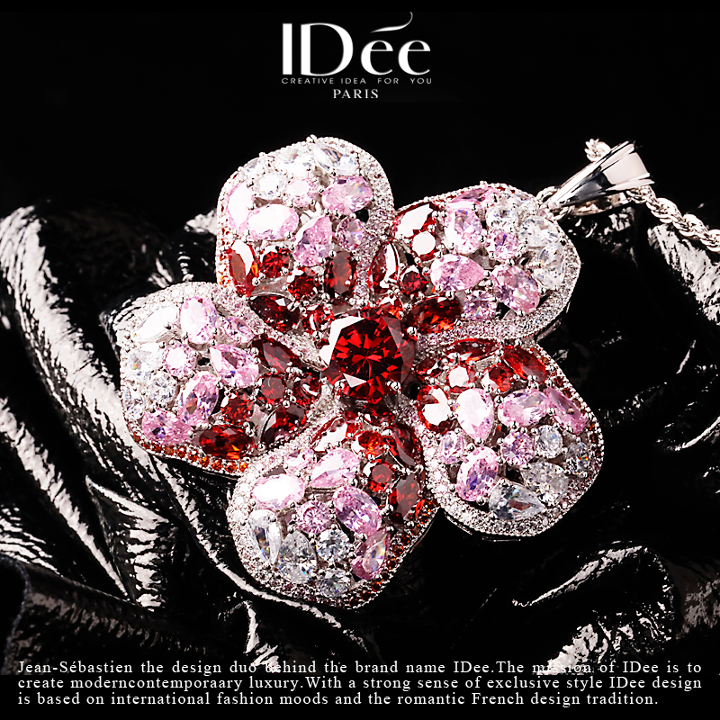 法国idee长款花女高级感潮牌毛衣链 idee项坠/吊坠