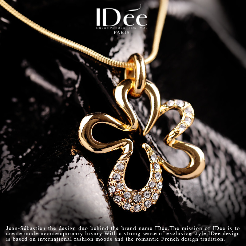 法国idee金花朵秋冬个性简约吊坠 idee项坠/吊坠