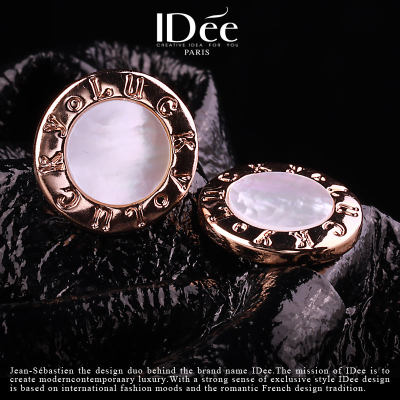 法国idee幸运女潮牌气质高级感母贝 idee耳钉