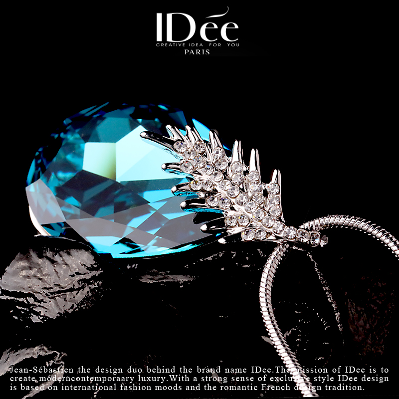 法国idee蓝宝石女小众设计轻奢吊坠 idee项坠/吊坠