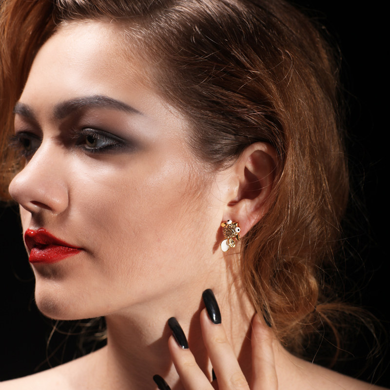 法国idee鱼女小众设计感气质潮耳钉 idee耳钉