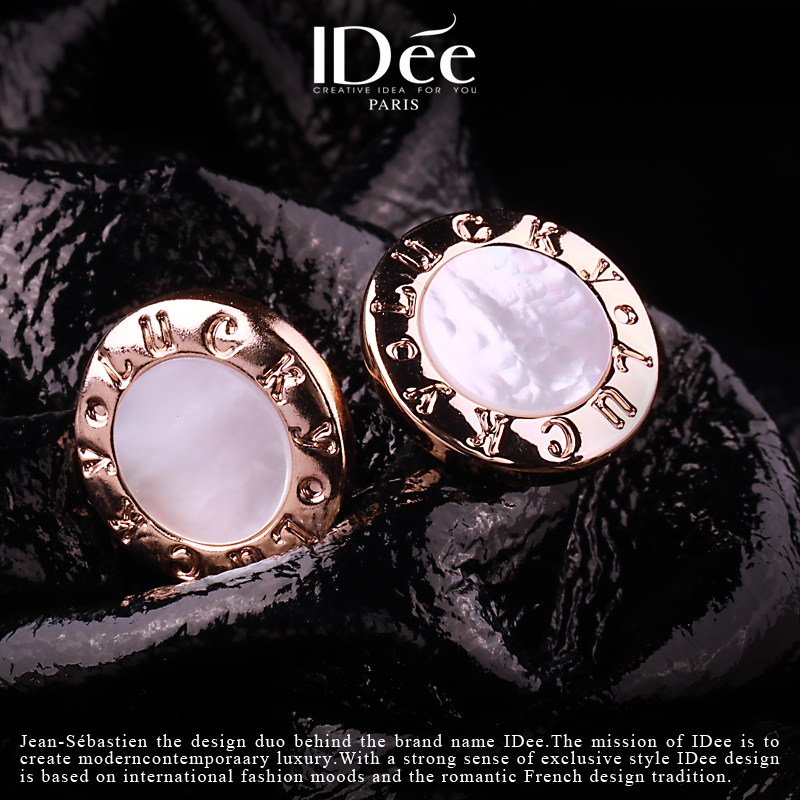 法国idee幸运女潮牌气质高级感母贝 idee耳钉