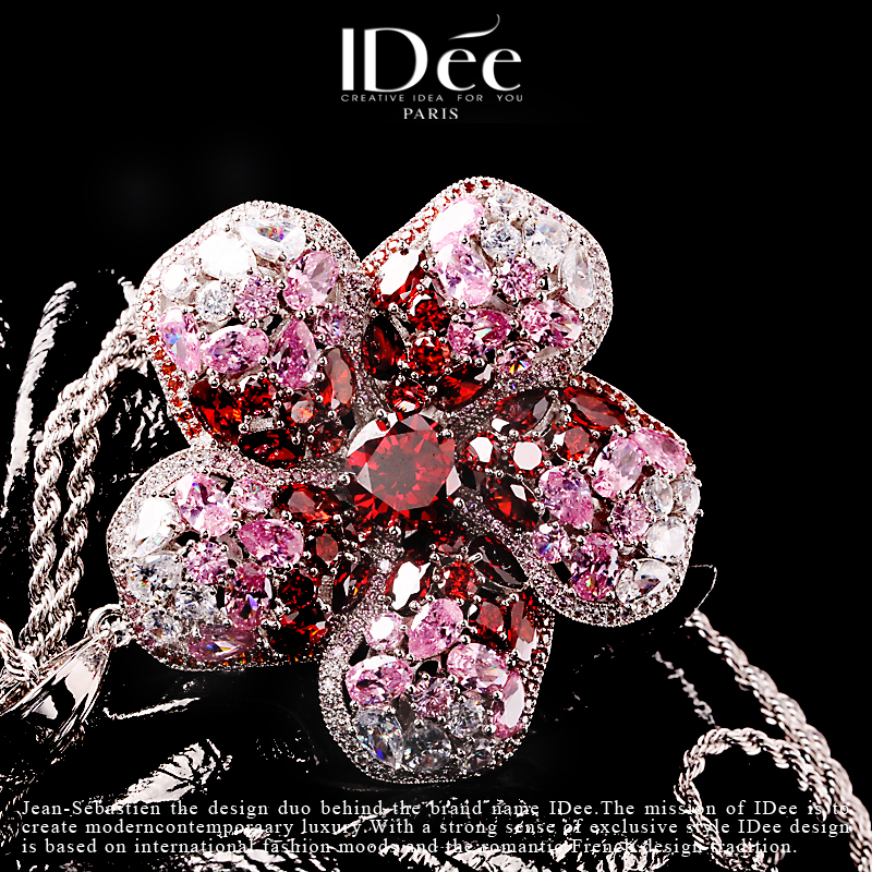 法国idee长款花女高级感潮牌毛衣链 idee项坠/吊坠