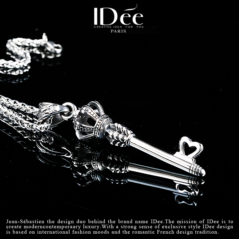 法国idee钥匙男欧美时尚潮男吊坠 idee项链
