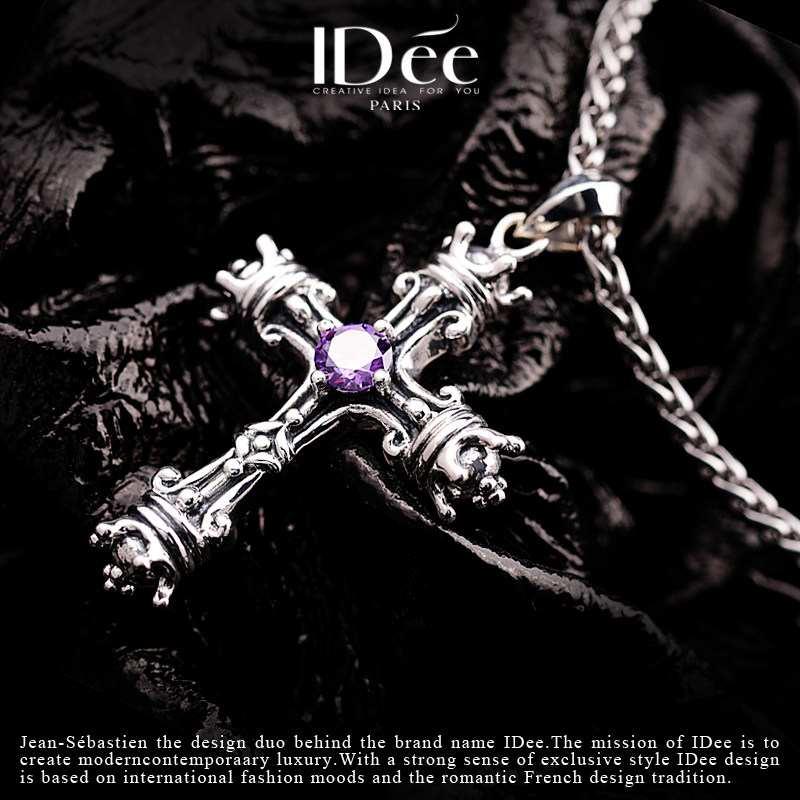 法国idee耶稣十字架男潮男个性项链 idee项链