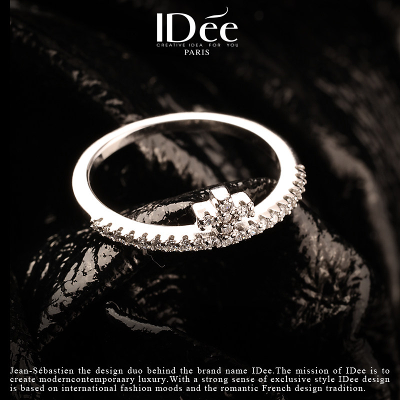 法国idee银饰品十字架女个性指环 idee戒指/指环