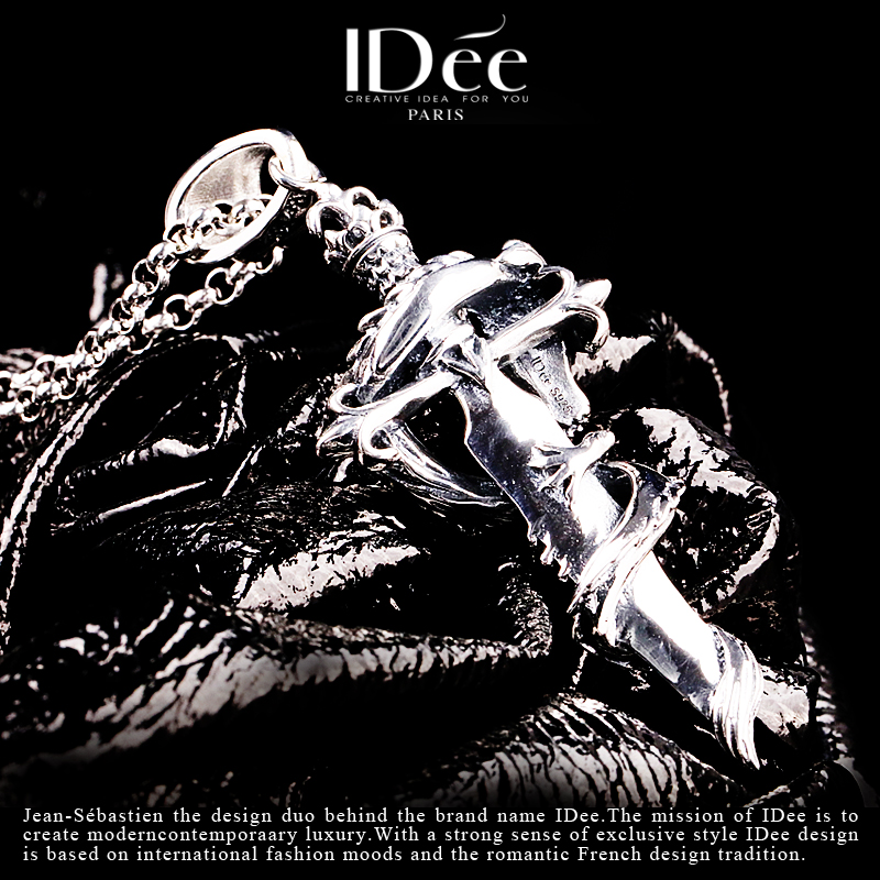 法国idee十字架银项链男潮牌挂坠 idee项坠/吊坠