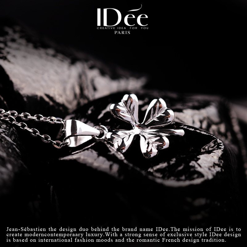 法国idee四叶草925女轻奢纯银项链 idee项链