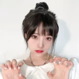 Челка, парик изготовленный из настоящих волос, французский стиль, популярно в интернете