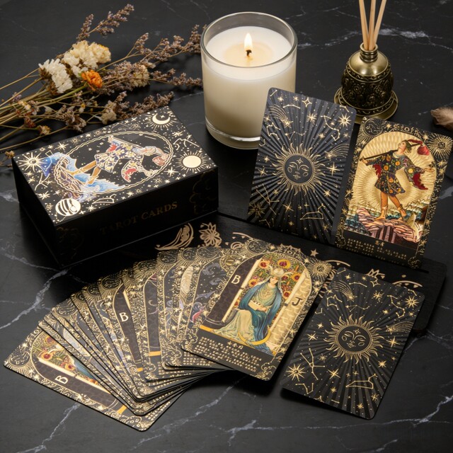 ບັດ Tarot ທີ່ແທ້ຈິງທີ່ນິຍົມ Waiter Portable Iron Box Cards