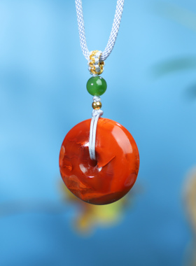 珠宝吊坠随形平安扣凉山南红玛瑙