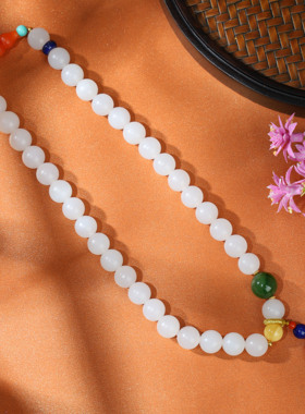 帝廷珠宝家原创设计 和田玉8MM手串女 白玉羊脂玉手链 因它而明媚