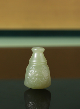 正品和田玉瑞兽一体三通佛头