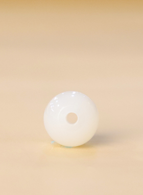 俄料和田玉白玉散珠圆珠单颗隔珠