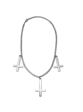 恶魔十字哥特钛钢项链不褪色