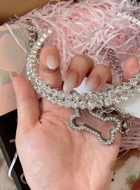 choker项圈女颈链辣妹水钻颈圈骨头