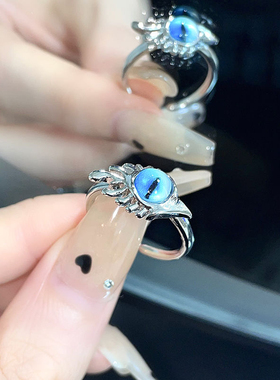 恶魔之眼戒指女小众设计感高级轻奢食指戒时尚个性指环