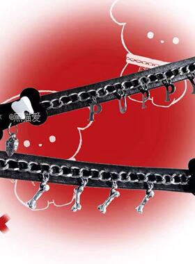朋克小狗原创手环项圈两用朋克风手链链条亚文化暗黑