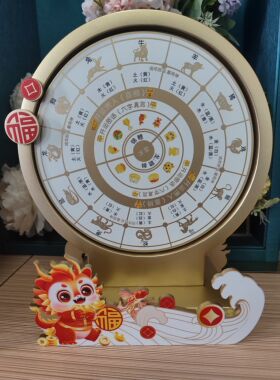 编绳硬金貔貅锦鲤卖货转盘十二生肖五行五福结定制马年转盘爆款