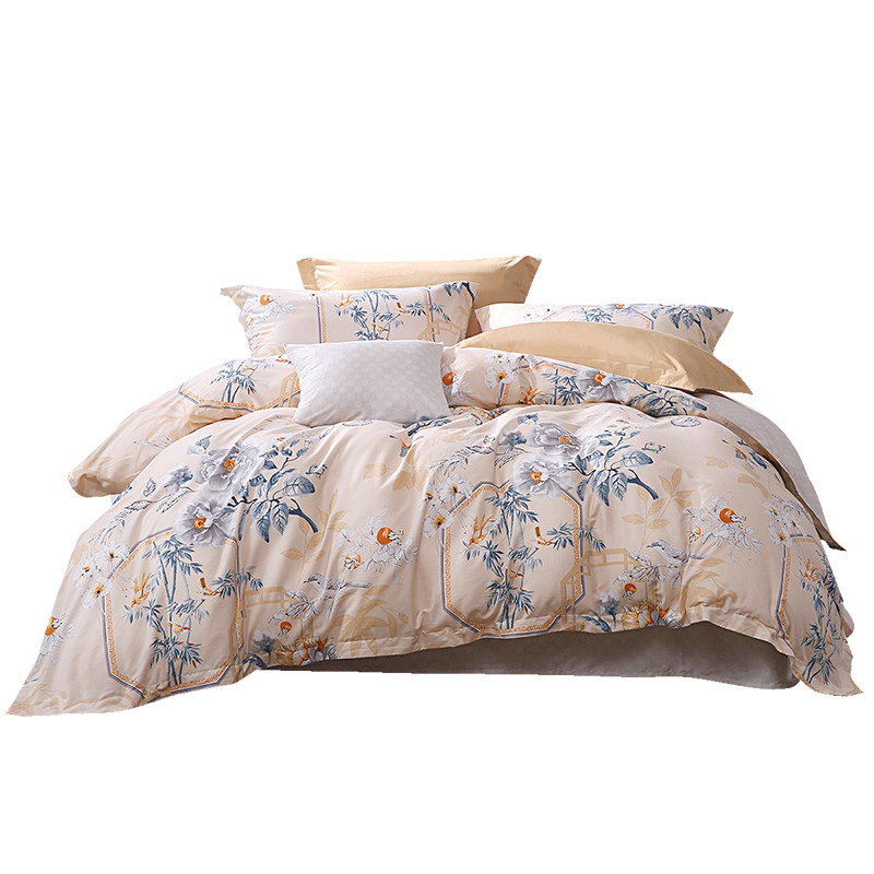 富安娜床单四件套全棉纯棉被套被子 富安娜床品套件/四件套/多件套