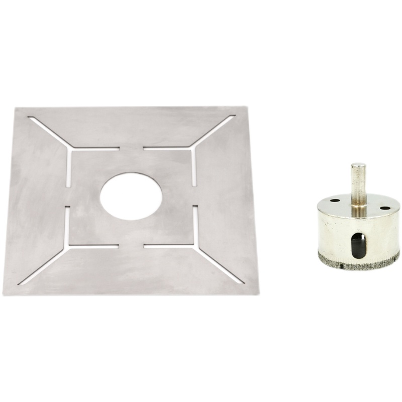 地漏尺多功能瓦工贴瓷砖新型工具不锈钢花型设计地漏的模型异型尺 - 图2