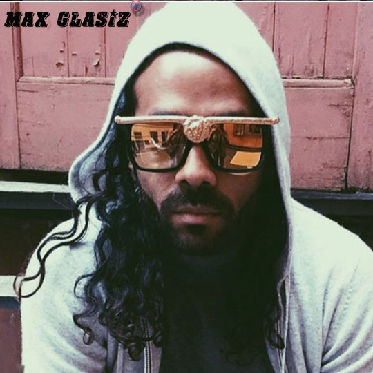 European and American retro wild lion head punk sunglasses