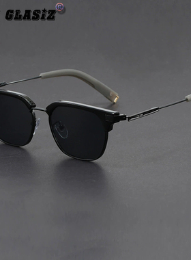 痞帅朋克风男士加宽斯文素颜墨镜