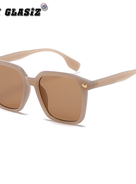 韩版复古大框方形简约黑色墨镜