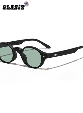 豹纹玳瑁小圆框太阳眼镜