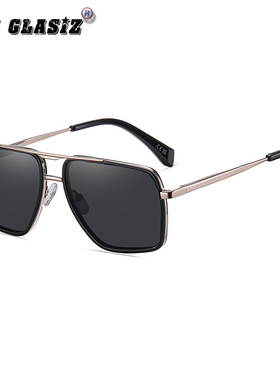 欧美风方形框男士偏光太阳镜