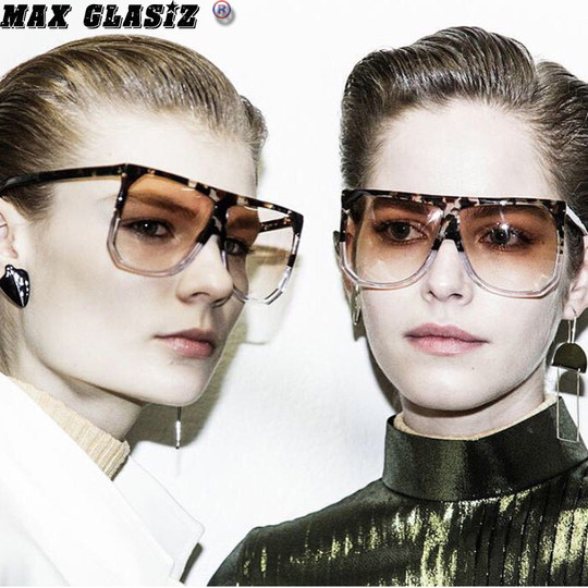 European and American street style large frame sunglasses, European version, progressive color sunglasses, women's windproof sunglasses, men's glasses