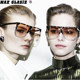 European and American street style large frame sunglasses, European version, progressive color sunglasses, women's windproof sunglasses, men's glasses